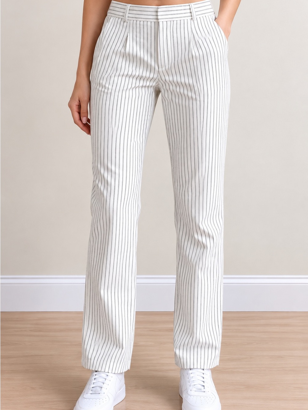 Banana Republic Avery Petite Striped Ankle Pants White Size 0